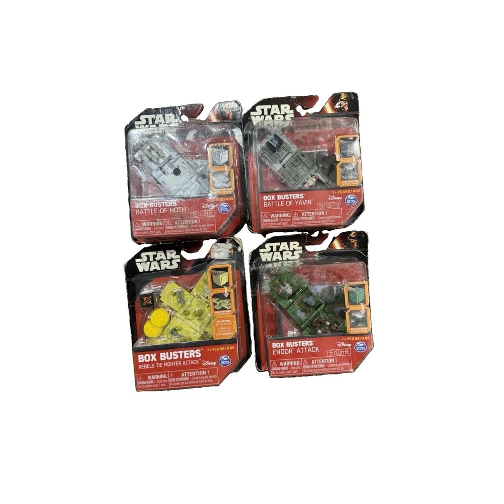 Star Wars Box Busters Lot of 4 Hoth Yavin Endor Rebels TIE Fighter